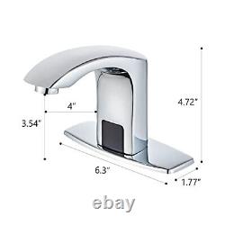 Sensor Automatic Touchless Bathroom Sink Faucet Hot & Cold Mixer Cover Chrome