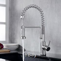 Sensor Touch Kitchen Sink Faucets Pull Out Sprayer Mixer Tap Brushed Nickel