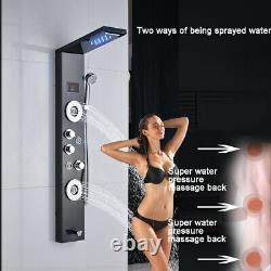 Shower Panel Tower System LED Rainfall Waterfall Shower with Temperature Display