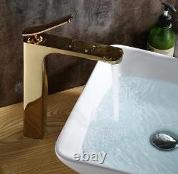 Single Handle Basin Sink Faucet Hot Cold Mixer Spout Bathroom Tap Deck Mounted