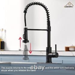 Single Handle Pull Down Sprayer Kitchen Faucet with Touchless Sensor & Deckplate