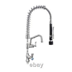 Single Handle Pull Down Sprayer Spring Kitchen Sink Faucet Mixer Full Stainless