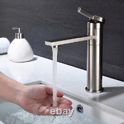Single Handle Sink Vanity Bathroom Faucet Vanity Mixer Tap Vessel Brushed Nickel