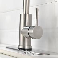 Single Hole Bathroom Faucet Modern Kitchen Vanity Sink Tap Deck Mount Mixer