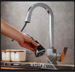 Smart Touch Kitchen Faucet Pull Out 360 Rotate White Mixer Faucet for Kitchen EA