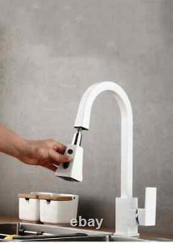 Smart Touch Kitchen Faucet Pull Out 360 Rotate White Mixer Faucet for Kitchen EA