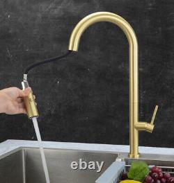 Stainless Steel Kitchen Faucet Bathroom Sink Tap Hot Cold Mixer Pull Out Sprayer
