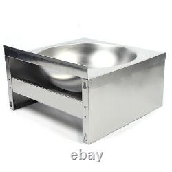 Stainless Steel Sink Commercial Hand Washing Basin with hot&cold mixer Faucet