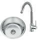 Stainless Steel Undermount Kitchen Sink & Spring Pull Out Mixer Tap (KST062)