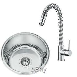 Stainless Steel Undermount Kitchen Sink & Spring Pull Out Mixer Tap (KST062)