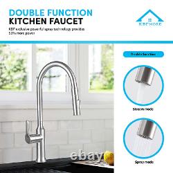 Stainless Steel kitchen Sink Faucet, Single Handle Pull out down Sprayer Mixer