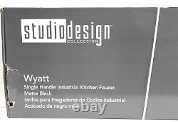 Studio design Wyatt Single Handle Matte Black Kitchen Faucet Floor and Decor