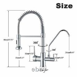 Suguword 3 Way Water Filter Tap Kitchen Drinking Sink Mixer Taps with Pull Out