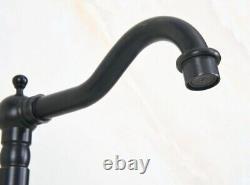 Swivel Kitchen Faucet Single Handle Deck mounted, Black Oil Rubbed Bronze enf657