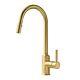TURS Brushed Gold Kitchen Faucet Brass Kitchen Faucets with Pull Down Sprayer