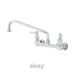 T&S Brass B-0231 8 Wall Mount Double Pantry Mixing Faucet with 12 Swing Nozzle