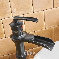 Tall Countertop Bathroom Vessel Sink Faucet Basin Mixer Solid Brass Bronze Finis