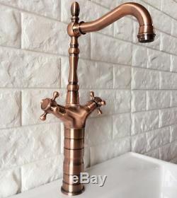 Tall Kitchen Bathroom Basin Faucet Sink Mixer Tap Antique Red Copper erg057