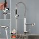 Tall Kitchen Sink Basin Mixer Deck Mounted Swivel Pull Down Taps Chrome Faucet
