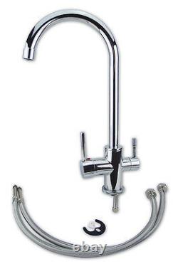Three Way Tap Deluxe Triflow Kitchen Chrome Tap for Hot Cold Filtered Tap Water