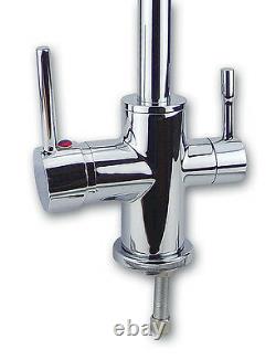 Three Way Tap Deluxe Triflow Kitchen Chrome Tap for Hot Cold Filtered Tap Water