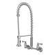 Tosca 255-K821-T 2-Handle Wall-Mount Pull-Down Sprayer Kitchen Faucet, Chrome