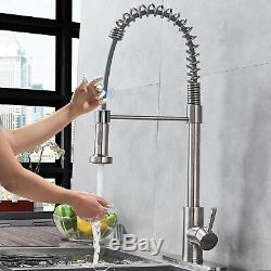 Touch Sensor Kitchen Sink Faucet Pull Down Sprayer Swivel Spout Sink Mixer Tap