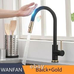 Touch Sensor Kitchen Sink Faucet with Sprayer Pull Down Automatic Mixer Tap