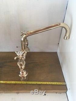 Traditional Brass Antique Gold Mixer Taps Ideal Belfast Butler Kitchen Sink