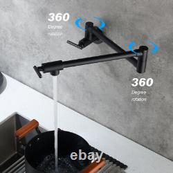 USA Faucet Swivel Single Handle Sink Sprayer Tap Pot Filler Faucet Wall Mount