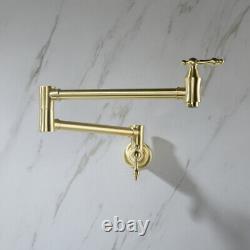 US Kitchen Sink Pot Filler Faucet Wall Mount Tap 2 Joint Swing Arm Mother's gift