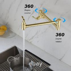 US Kitchen Sink Pot Filler Faucet Wall Mount Tap 2 Joint Swing Arm Mother's gift
