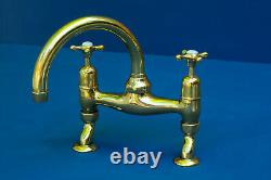 VINTAGE MIXER TAP belfast sink faucet vintage brass retro Made in UK