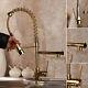 Vanity Gold 2-Way Kitchen Sink Mixer Faucet Pull Down Sprayer Swivel Spout Taps