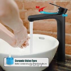 Vessel Sink Bathroom Tall Faucet One Hole Single Handle Basin Mixer Tap Lavat