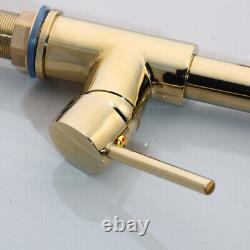 Vintage Golden 2 Way Kitchen Sink Pull Down Spray Swivel Spout Mixer Faucet Taps