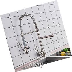 Votamuta Commercial Style Single Handle Pull-Down Kitchen Sink Faucet with Sp