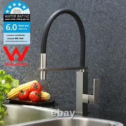 WELS Kitchen Nickel Brushed Taps Sink Mixer Swivel Pull Down Spray Head Faucet