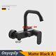 Wall Mounted Faucet For Kitchen Sink With Hose Hot Cold Water Mixer 360 Rotation