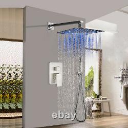 Wall Mounted LED 16-inch Rainfall Shower Faucet with Hand Shower Set Mixer Tap1
