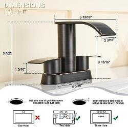 Waterfall Bathroom Sink Faucet Two Handles Bathroom Faucet Oil Rubbed Bronze