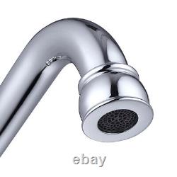 Widespread Basin Faucet Bathroom Sink Mixer Tap Pop Up Drain Polished Bathroom