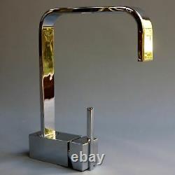 Yiuco Ultra Modern Minimalist Solid Brass Chrome Faucet Sink Mixer Tap New NIB