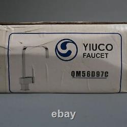 Yiuco Ultra Modern Minimalist Solid Brass Chrome Faucet Sink Mixer Tap New NIB
