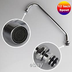 YooGyy Commercial Wall Mount Kitchen Faucet Pre-rinse Sprayer Single Handle