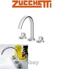 Zucchetti Isyfresh ZD5437 Two Cross HandlesAntisplash Sink Mixer withFixed Spout